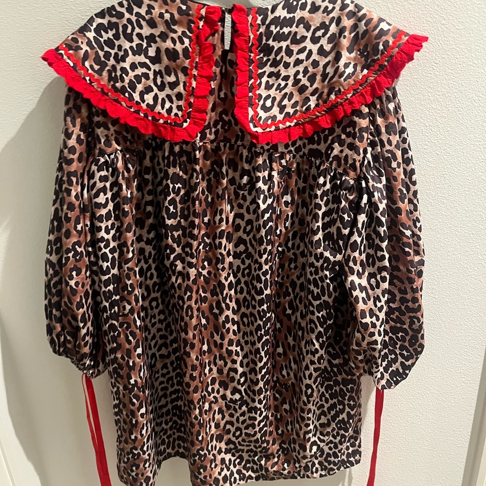 Dressed in LALA Magic Maker Leopard Mini Dress with Red Accents NwT S/M - Picture 7 of 7
